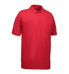 Męska koszulka polo z kieszonką ID 0520-Red