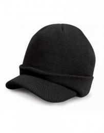 RESULT WINTER ESSENTIALS RC60 Esco Army Knitted Hat-Black