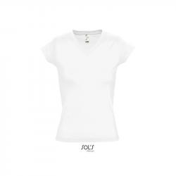 Damska koszulka V-neck SOL'S MOON-White