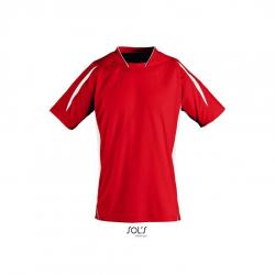 Męska koszulka sportowa SOL'S MARACANA 2 SSL-Red / White