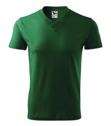 Męska koszulka MALFINI V-neck 102-zieleń butelkowa