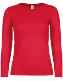 B&C Women´s T-Shirt #E150 Long Sleeve– Red