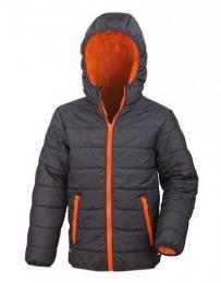 RESULT CORE RT233Y Youth Soft Padded Jacket-Black/Orange