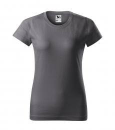 Damski t-shirt koszulka MALFINI Basic 134-stalowy