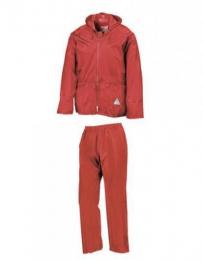 RESULT RT95A Waterproof Jacket & Trouser Set-Red