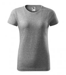 Damski t-shirt koszulka MALFINI Basic 134-ciemnoszary melanż