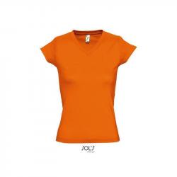 Damska koszulka V-neck SOL'S MOON-Orange