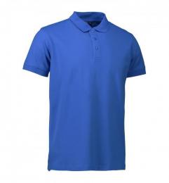 Męska koszulka polo ze stretchem ID 0525-Azure