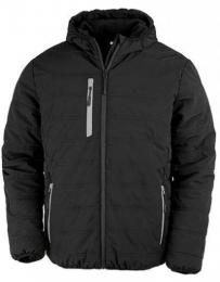 RESULT GENUINE RECYCLED RT240 Recycled Black Compass Padded Winter Jacket-Black/Grey