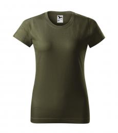 Damski t-shirt koszulka MALFINI Basic 134-military
