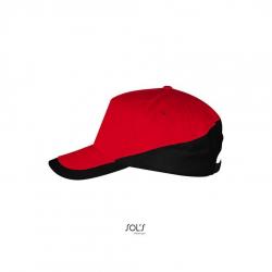 5-panelowa czapka z daszkiem SOL'S BOOSTER-Red / Black