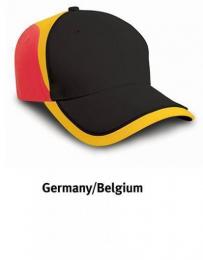 RESULT HEADWEAR RH62 National Cap-Germany Black/Red/Yellow