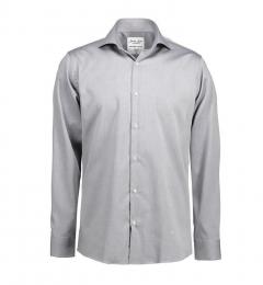 Męska koszula non iron SS Fine Twill modern SS8-Silver grey