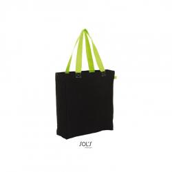 Wytrzymała torba na zakupy SOL'S LENOX-Black / Neon lime