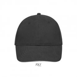 6-panelowa czapka z daszkiem SOL'S BUFFALO-Dark grey / Light grey