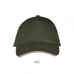 5-panelowa czapka z daszkiem SOL'S LONG BEACH-Army / Beige