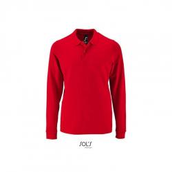 Męska koszulka polo z długim rękawem SOL'S PERFECT LSL MEN-Red