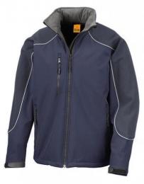 RESULT WORK-GUARD RT118 Hooded Soft Shell Jacket-Navy/Navy