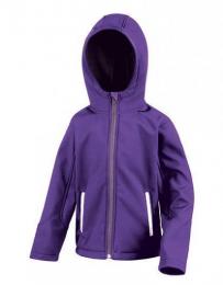 RESULT CORE RT224Y Youth TX Performance Hooded Soft Shell Jacket-Purple/Grey