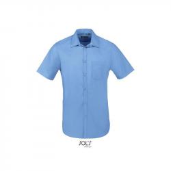 Męska koszula z krótkim rękawem SOL'S BRISTOL FIT-Mid blue