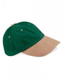 BEECHFIELD B57 Low Profile Heavy Brushed Cotton Cap-Forest Green/Taupe