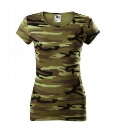 Damska koszulka MALFINI Camo Pure C22-camouflage green