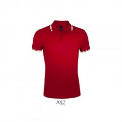 Męska koszulka polo SOL'S PASADENA MEN-Red / White
