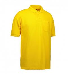 Męska koszulka polo z kieszonką ID 0520-Yellow