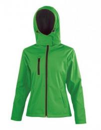 RESULT CORE RT230F Women´s TX Performance Hooded Soft Shell Jacket-Vivid Green/Black