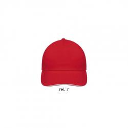 5-panelowa czapka z daszkiem SOL'S SUNNY-Red / White