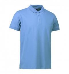 Męska koszulka polo ze stretchem ID 0525-Light blue