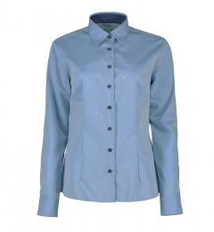 Damska koszula non iron SS Fine Twill Virginia modern S372-Light blue