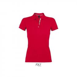 Damska kontrastowa koszulka polo SOL'S PORTLAND WOMEN-Red