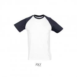Kontrastowa koszulka SOL'S FUNKY-White / Navy