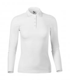 Damska koszulka polo z długim rękawem MALFINI Pique Polo LS 231-biały