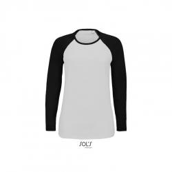 Damska koszulka z długim rękawem SOL'S MILKY LSL-White / black