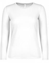 B&C Women´s T-Shirt #E150 Long Sleeve– White
