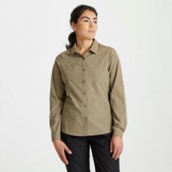 Craghoppers Expert Womens Kiwi Long Sleeved Shirt-Pebble