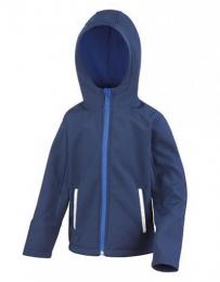 RESULT CORE RT224Y Youth TX Performance Hooded Soft Shell Jacket-Navy/Royal