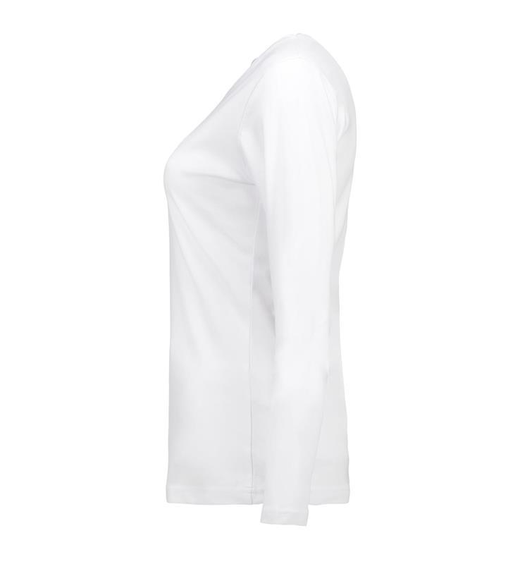 Damska koszulka ID Interlock długi rękaw 0509-White