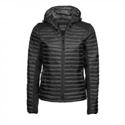 TEE JAYS Women´s Hooded Outdoor Crossover Jacket TJ9611-Black/Black Melange