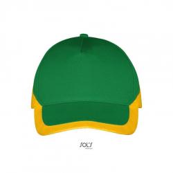 5-panelowa czapka z daszkiem SOL'S BOOSTER-Kelly green / Gold