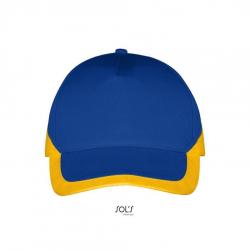 5-panelowa czapka z daszkiem SOL'S BOOSTER-Royal blue / Gold