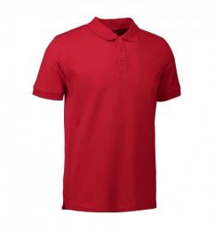 Męska koszulka polo ze stretchem ID 0525-Red