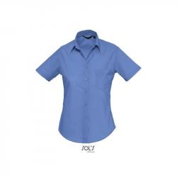 Damska koszula z krótkim rękawem SOL'S ESCAPE-Mid blue