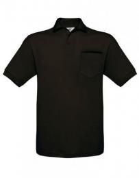 B&C Unisex Polo Safran Pocket– Black