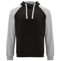 Bluza hoodie fashion ROLY BADET - CZARNY/SZARY VIGORE