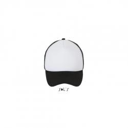 5-panelowa czapka z siatką SOL'S BUBBLE-White / Black