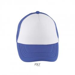5-panelowa czapka z siatką SOL'S BUBBLE KIDS-White / Royal blue