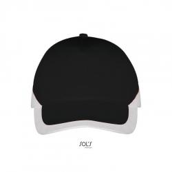 5-panelowa czapka z daszkiem SOL'S BOOSTER-Black / White